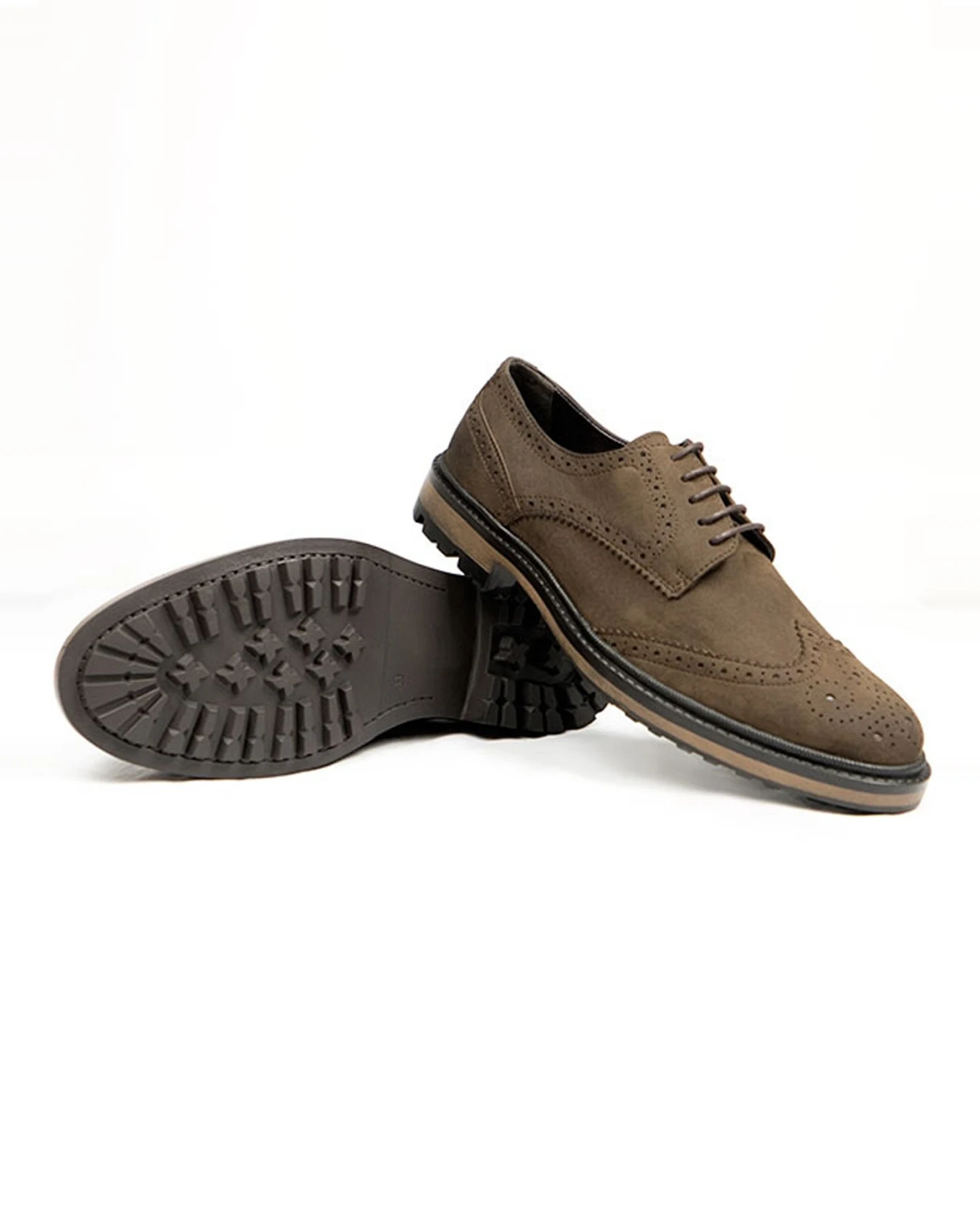 Will's Vegan Store Herren vegan Brogues Continental Dunkelbraun – Ansicht 2
