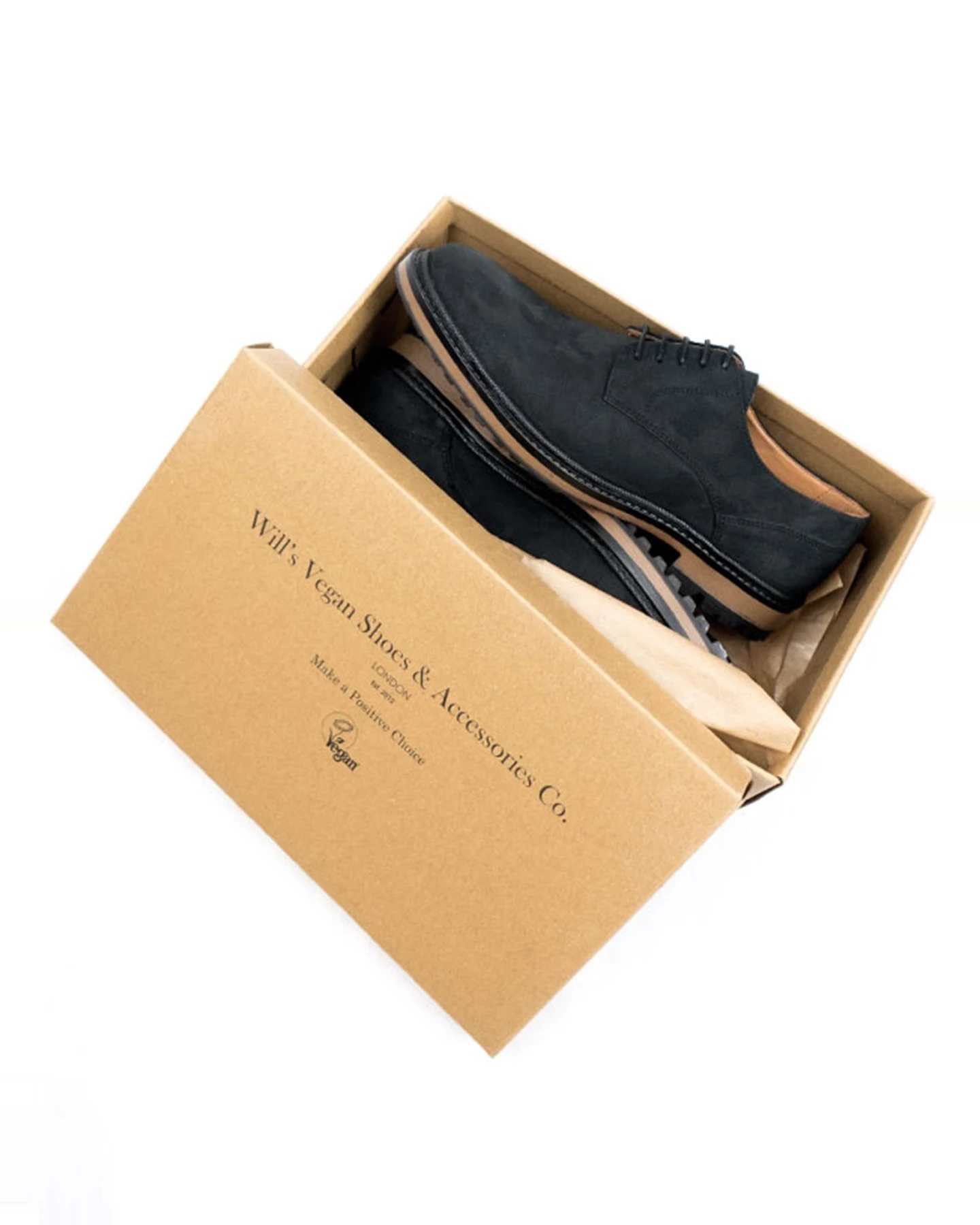 Will's Vegan Store Herren vegan Derbys Continental Schwarz – Ansicht 2
