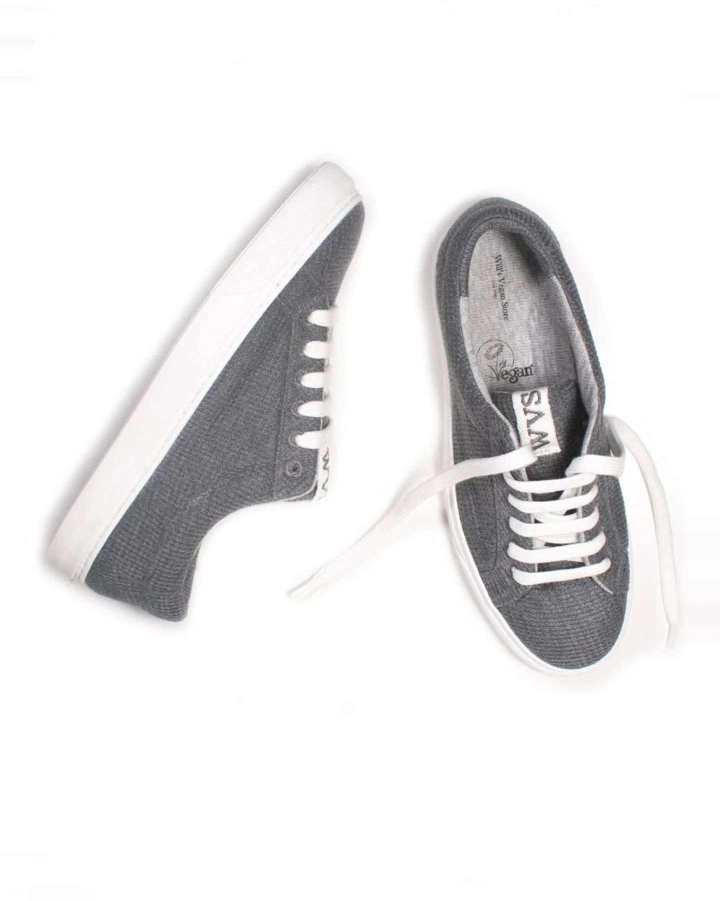 Will's Vegan Store Herren vegan Sneakers Ldn Biologisch Abbaubar Grau – Ansicht 2