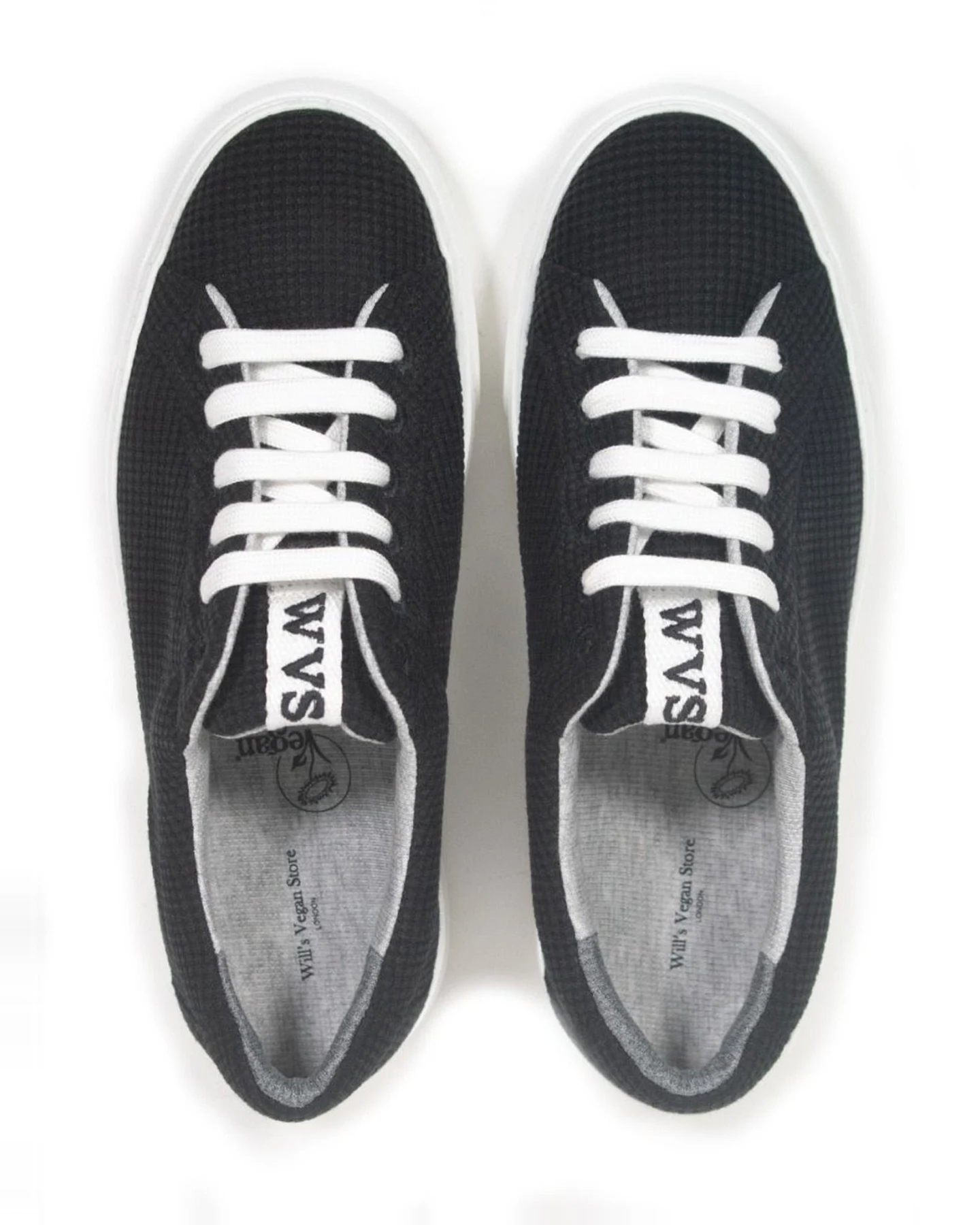 Will's Vegan Store Herren vegan Sneakers Ldn Biologisch Abbaubar Schwarz – Ansicht 2