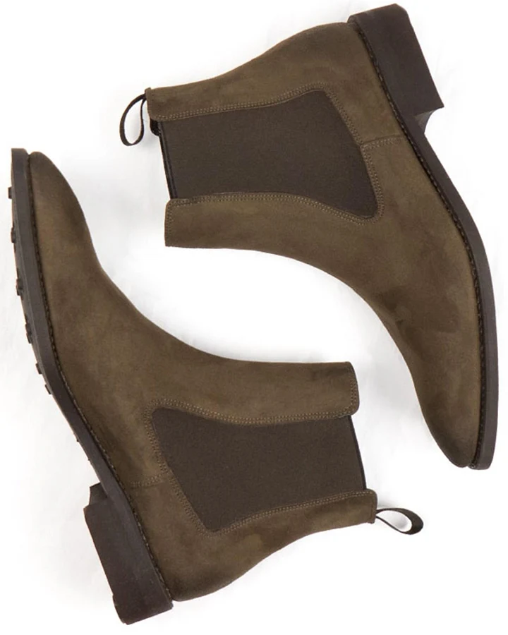 Will's Vegan Store Herren vegan Chelsea Boots Goodyear Welt Dunkelbraun