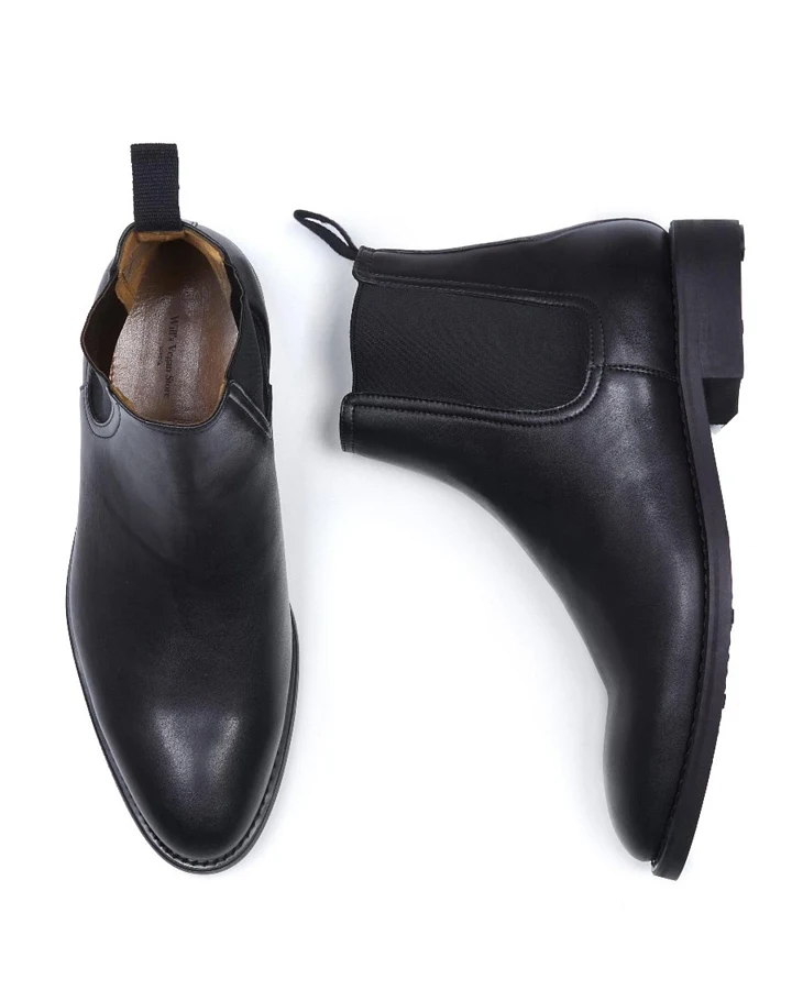 Will's Vegan Store Herren vegan Chelsea Boots Goodyear Welt Schwarz