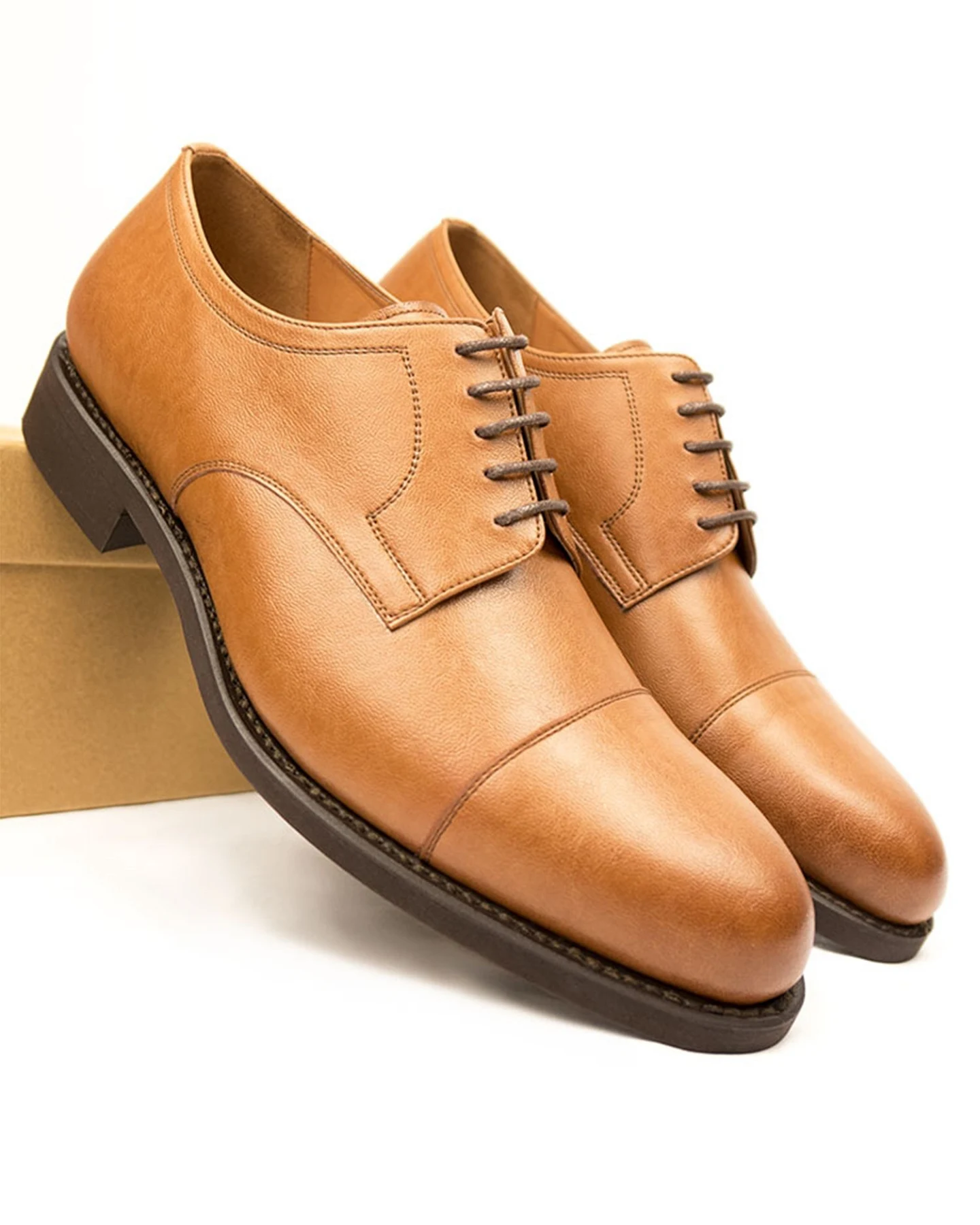 Will's Vegan Store Herren vegan Derby's Goodyear Welt Hellbraun – Ansicht 2