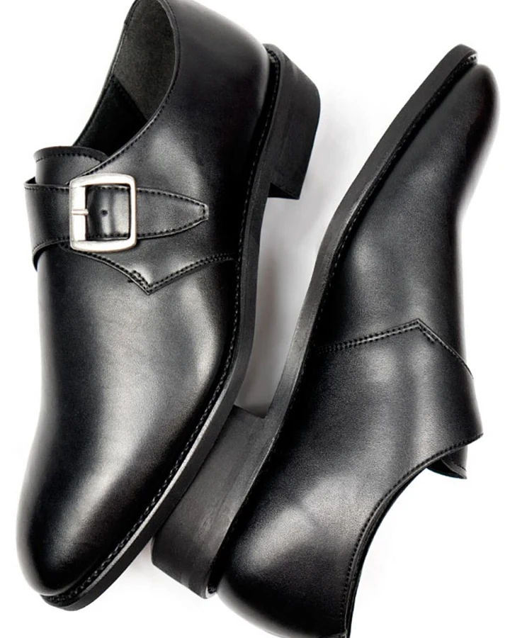 Will's Vegan Store Herren vegan Mönche Goodyear Welt Schwarz
