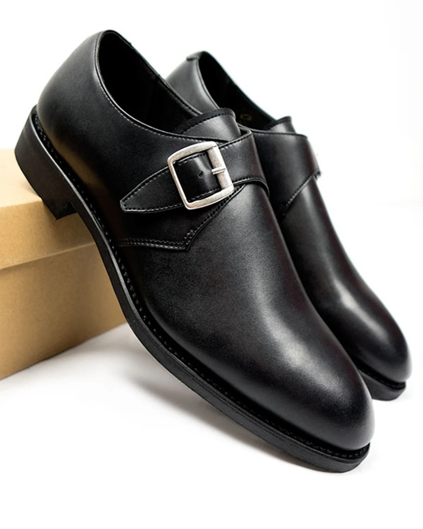 Will's Vegan Store Herren vegan Mönche Goodyear Welt Schwarz – Ansicht 2