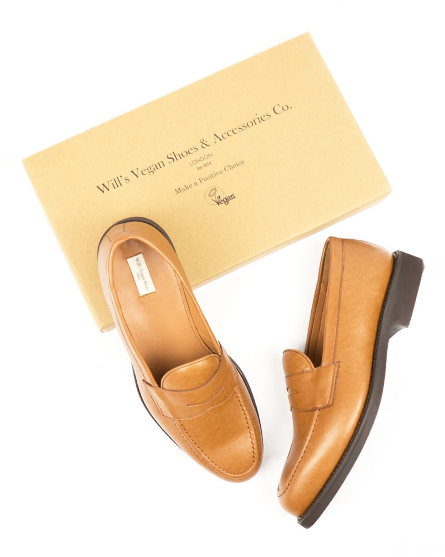 Will's Vegan Store Herren vegan Loafer Goodyear Welt Hellbraun – Ansicht 2