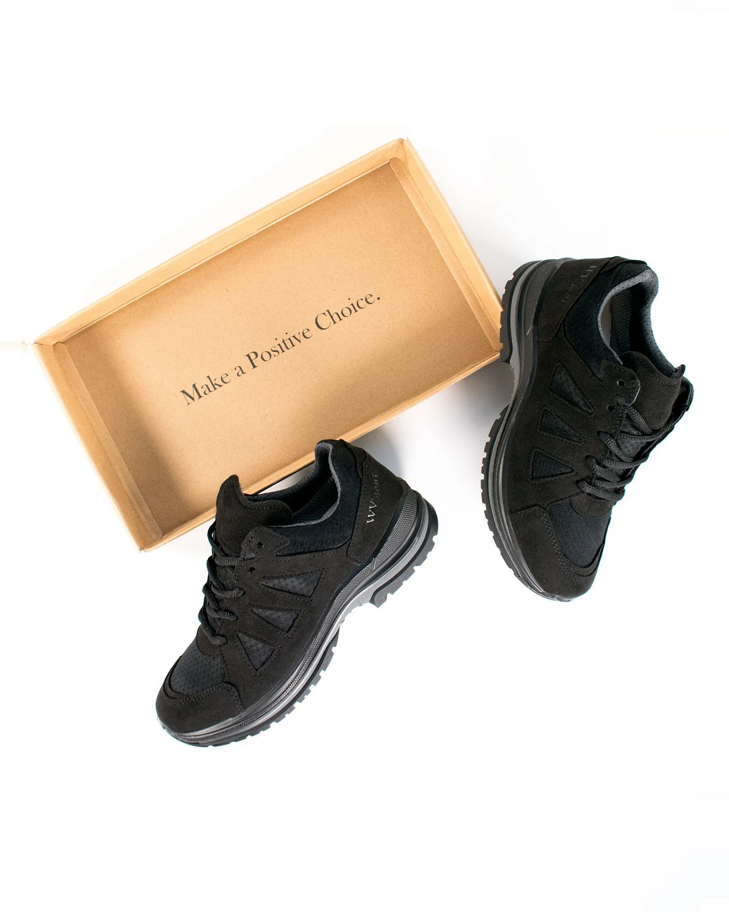 Will's Vegan Store Herren vegan Wandersneaker Wvsport Schwarz – Ansicht 2