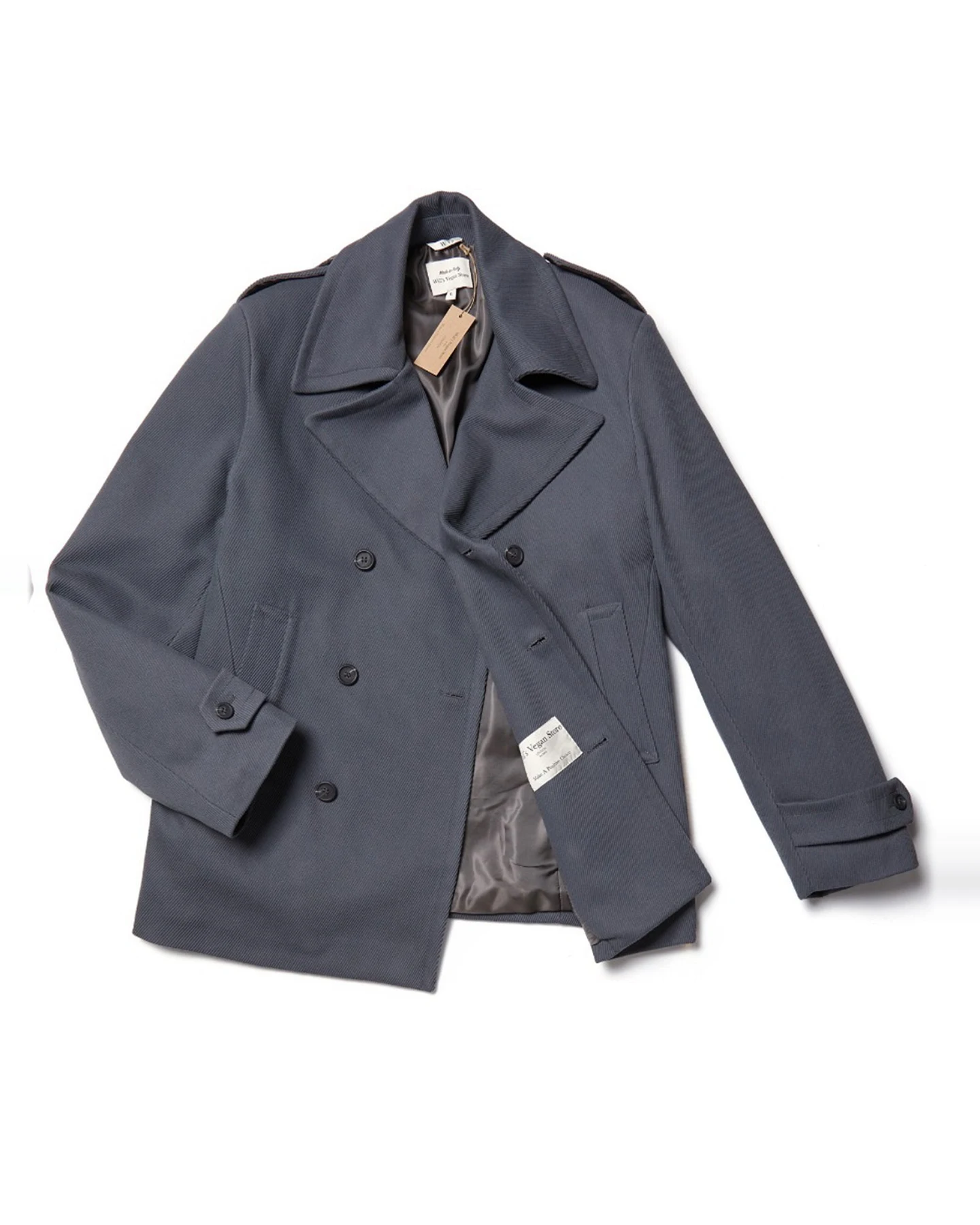 Will's Vegan Store Herren vegan Jacke Erbsengrau – Ansicht 2