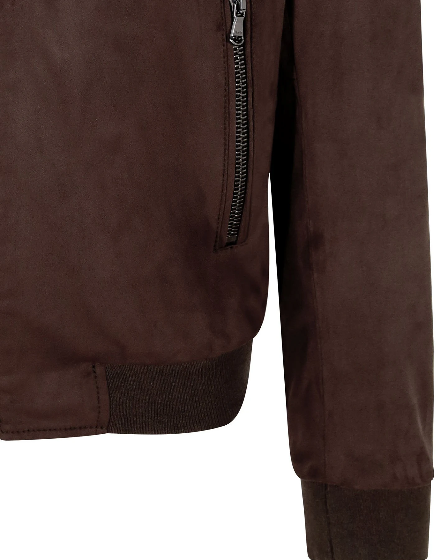 Will's Vegan Store Herren vegan Bomberjacke Dunkelbraun – Ansicht 2