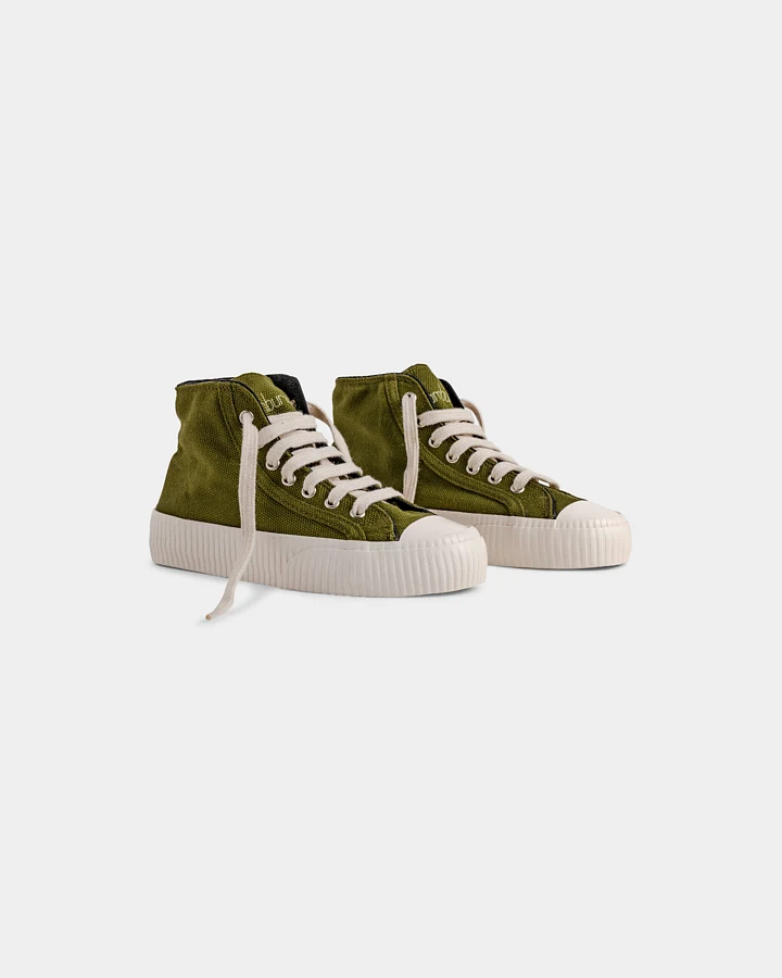 Bamburista Damen vegan Sneaker Ladybug High Moss