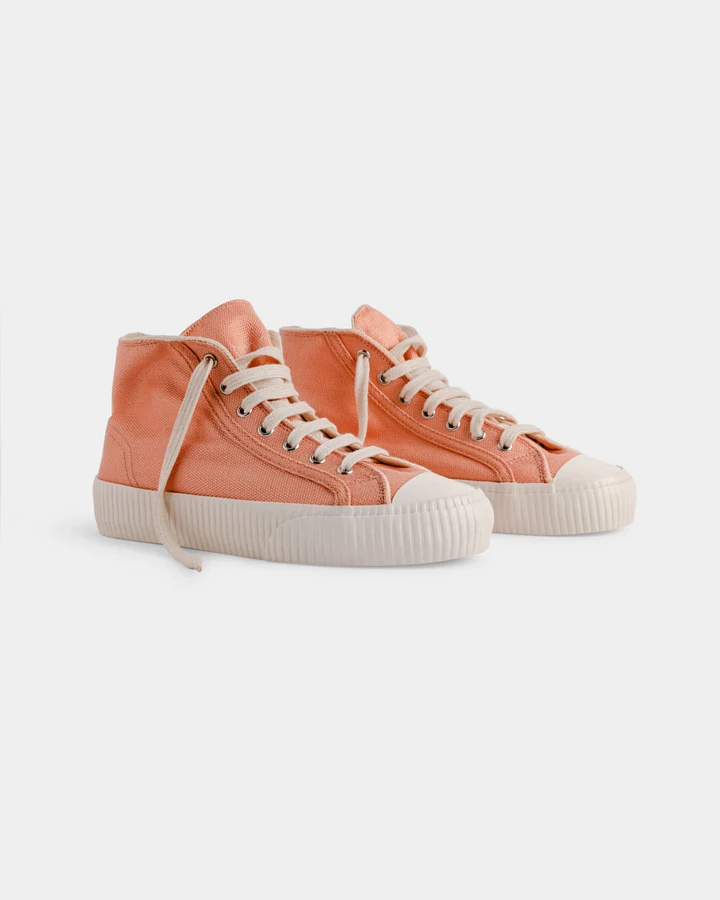 Bamburista Damen vegan Sneaker Ladybug High Pfirsich