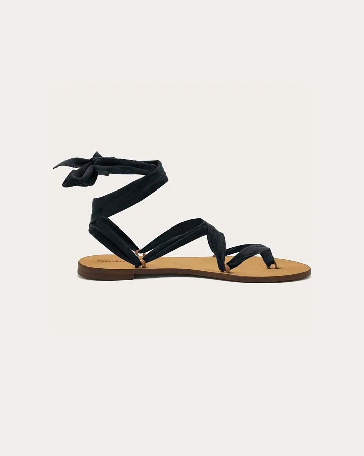Rarámuri Damen vegan Sandalen Cancun Schwarz