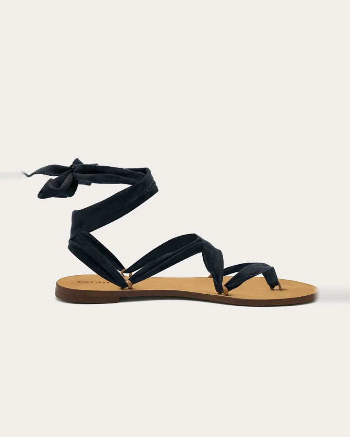 Rarámuri unisex vegan Sandalen Cancun Kinder Schwarz