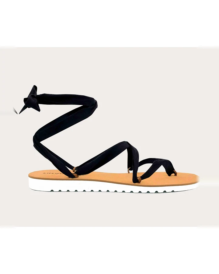 Rarámuri Damen vegan Sandalen Chalco Schwarz