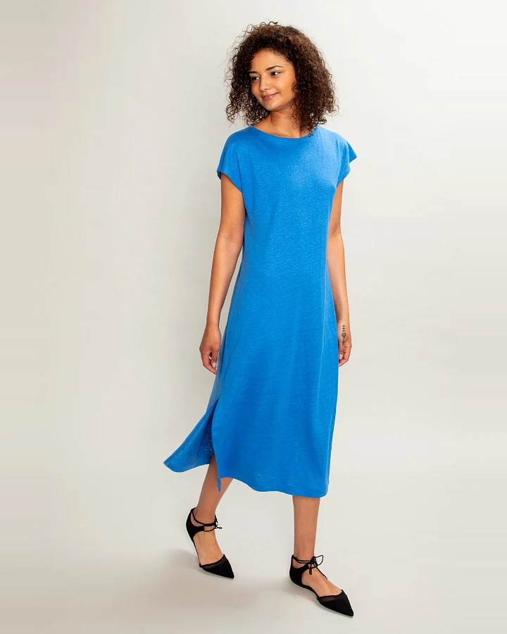 MAHLA Damen vegan Kleid Isadora Blau