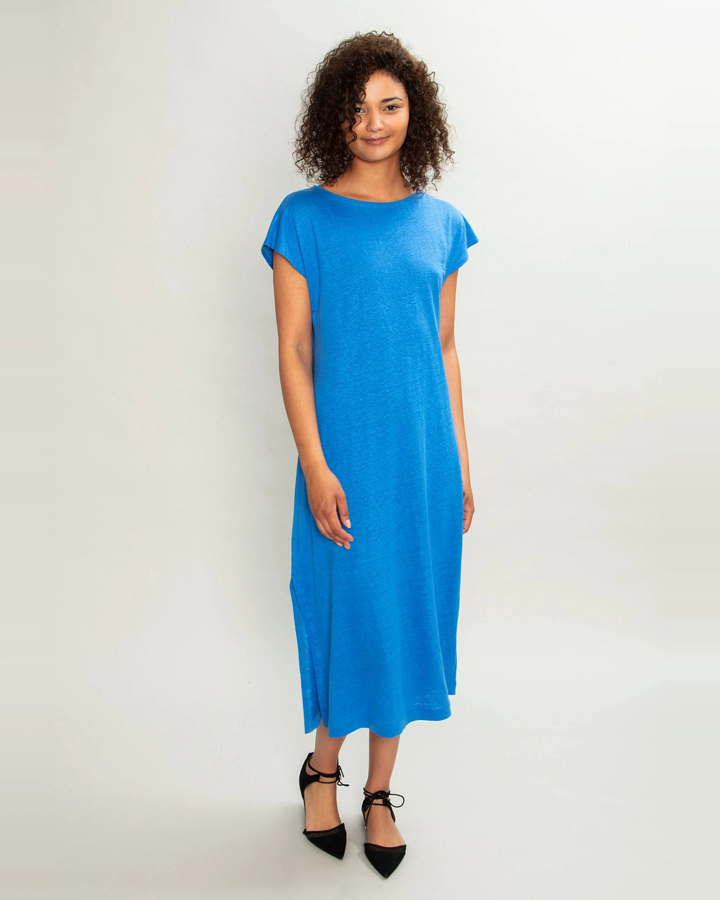 MAHLA Damen vegan Kleid Isadora Blau – Ansicht 2