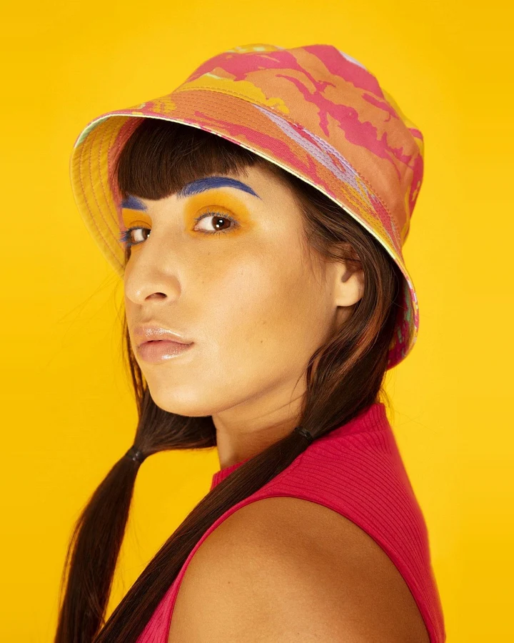 MAHLA Damen vegan Fischerhut Funkydelica Orange