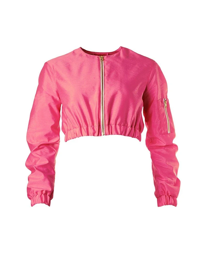 MAHLA Damen vegan Jacke Juicy Cropped Pink