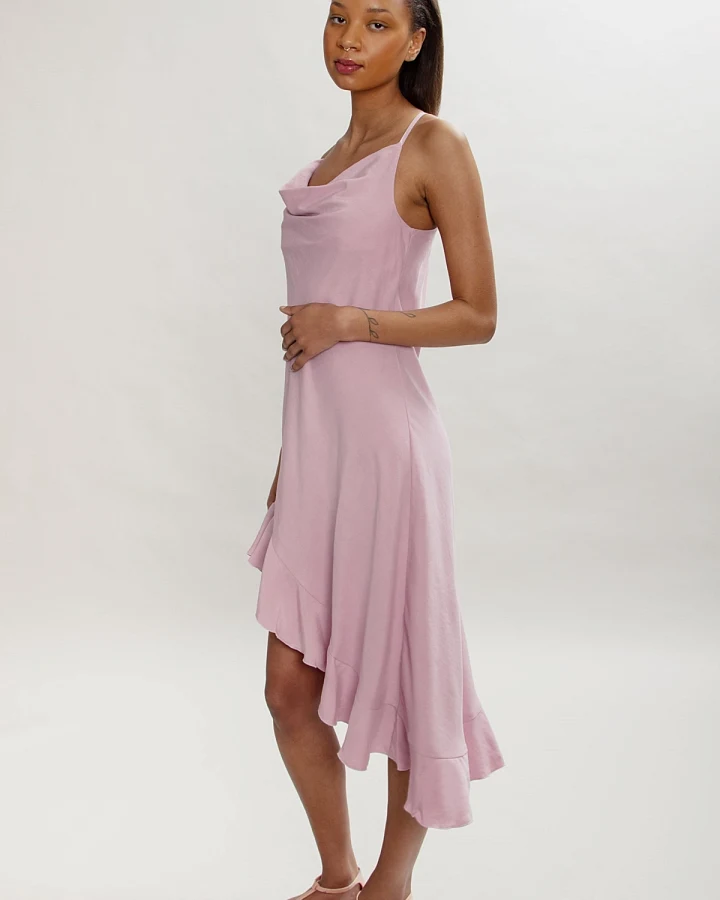 MAHLA Damen vegan Kleid Valerie Pfingstrose Rosa