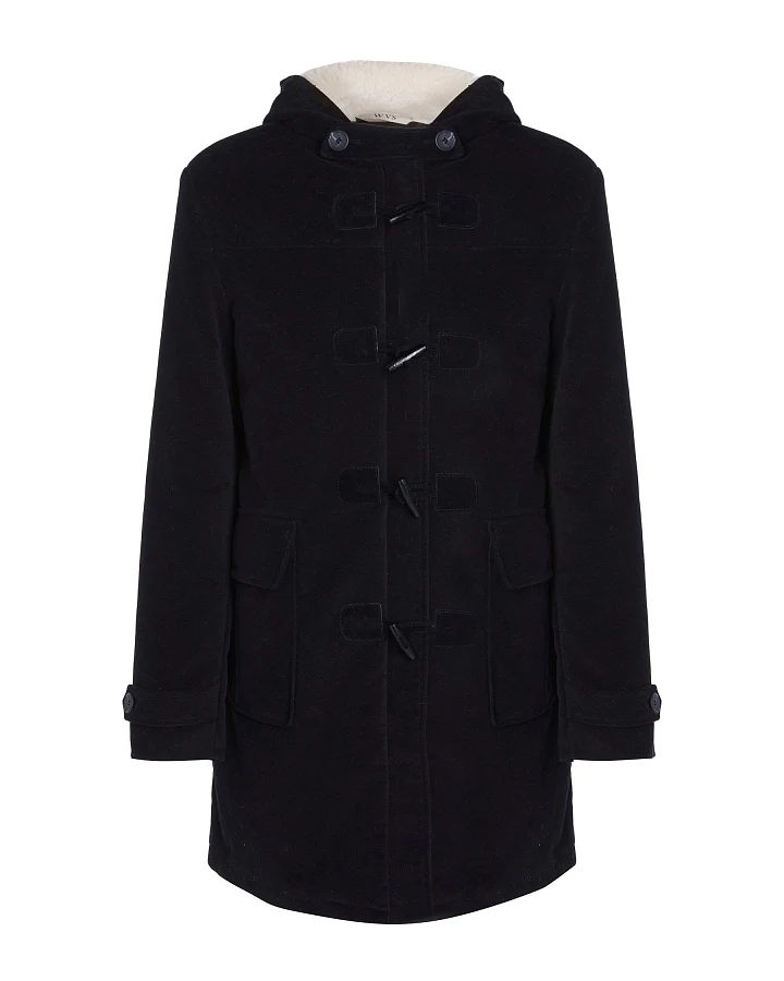 Will's Vegan Store Damen vegan Dufflecoat Schwarz