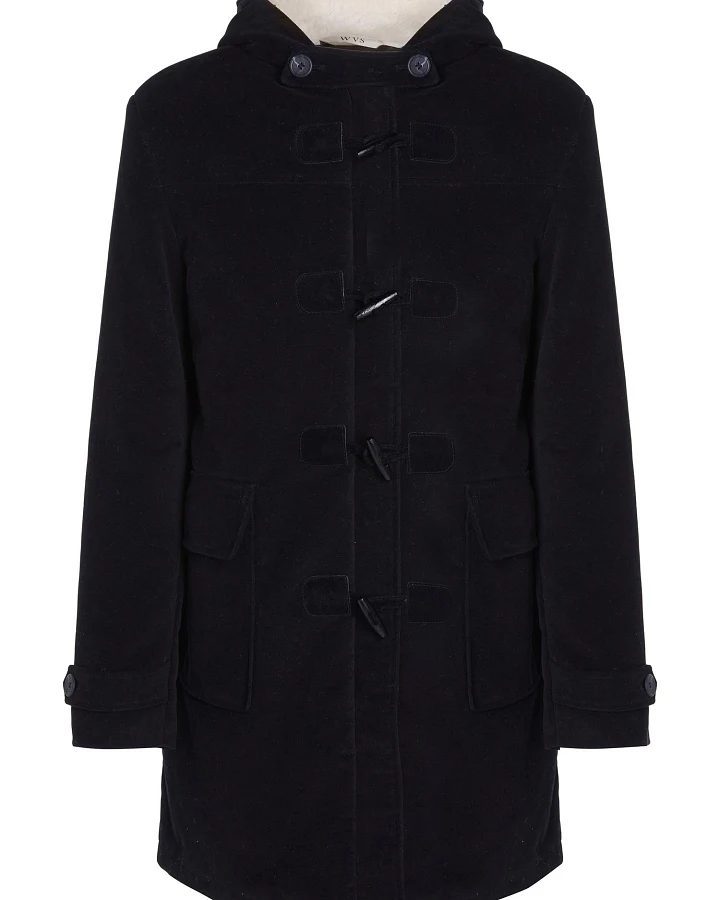 Will's Vegan Store Damen vegan Dufflecoat Schwarz