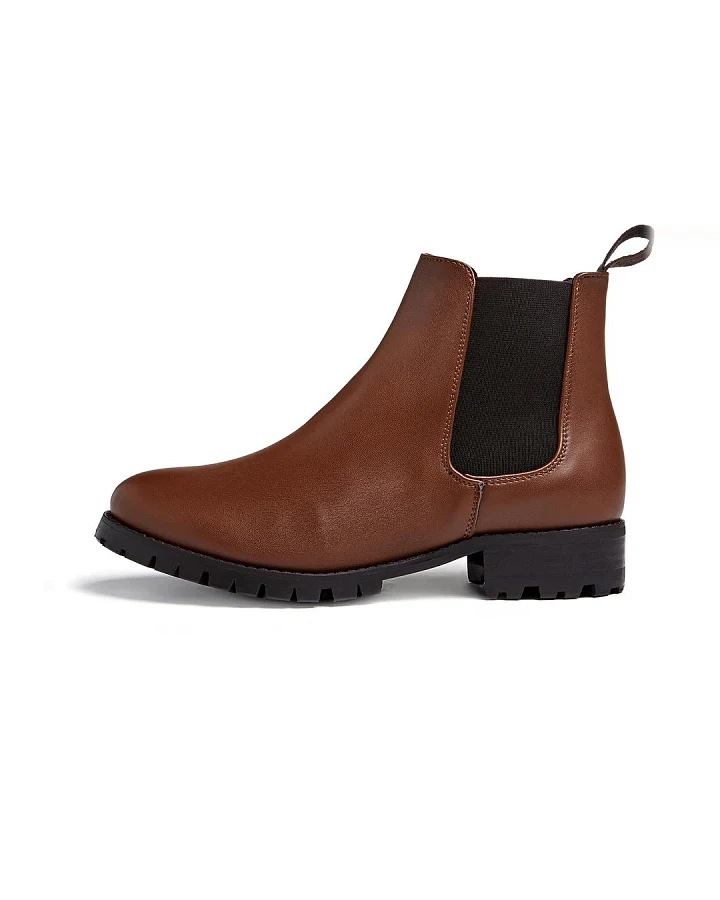 Will's Vegan Store Damen vegan Chelsea Boots Luxe Deep Tread Maroon