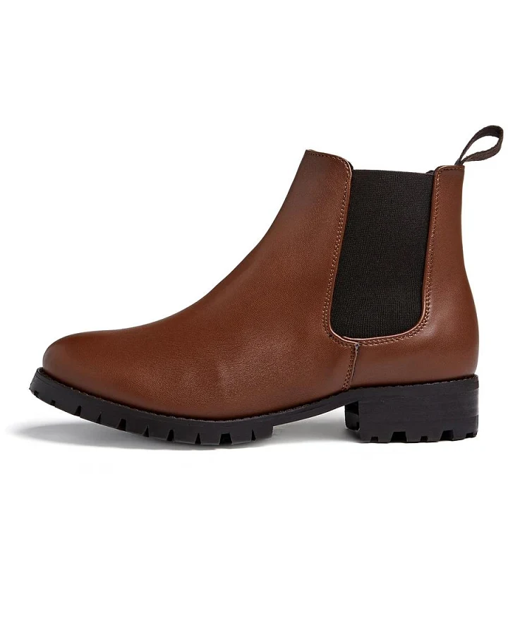 Will's Vegan Store Damen vegan Chelsea Boots Luxe Deep Tread Maroon