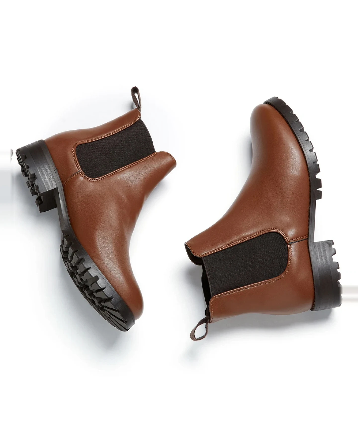 Will's Vegan Store Damen vegan Chelsea Boots Luxe Deep Tread Maroon – Ansicht 2
