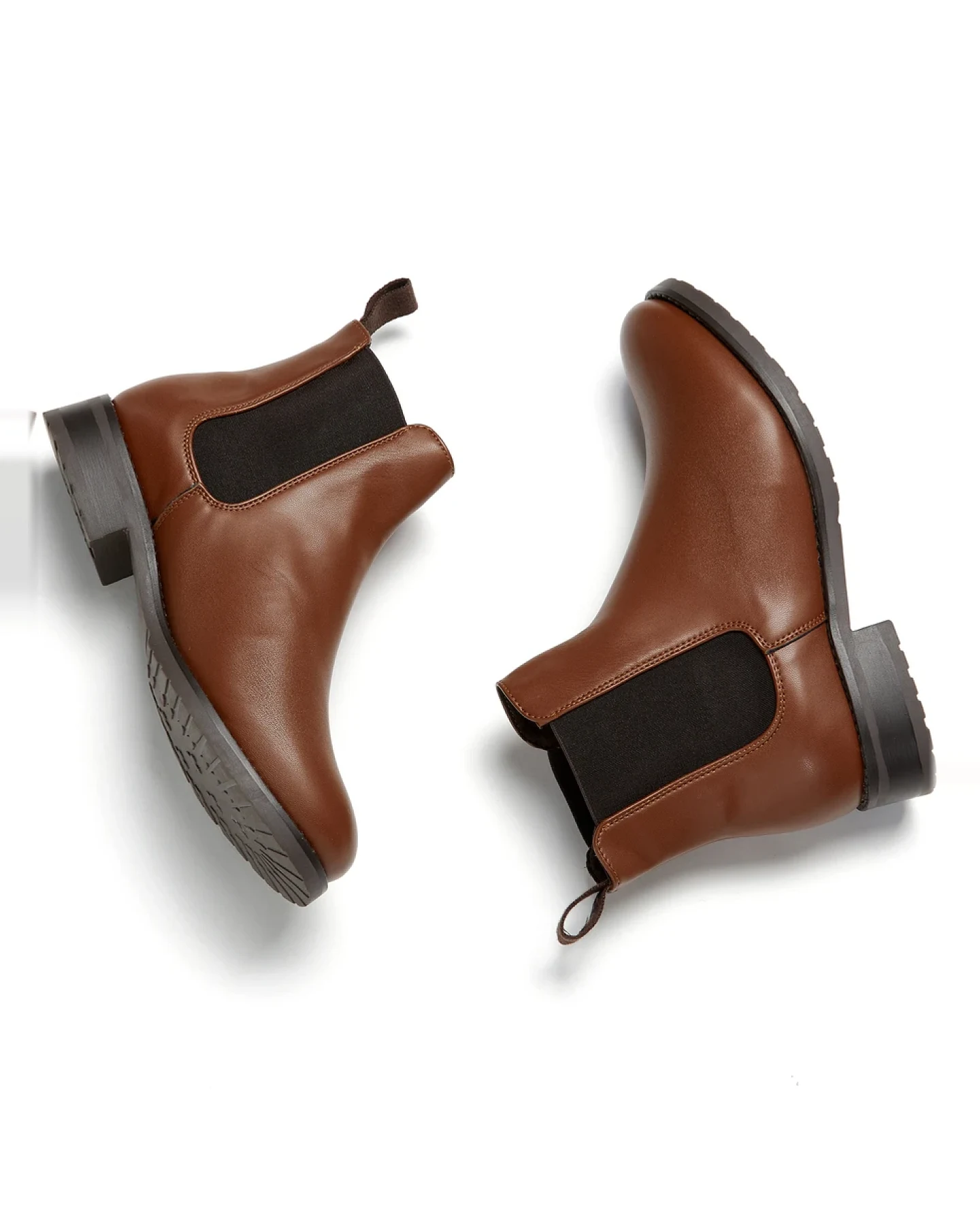 Will's Vegan Store Damen vegan Luxe Smart Chelsea Boots Kastanie – Ansicht 2