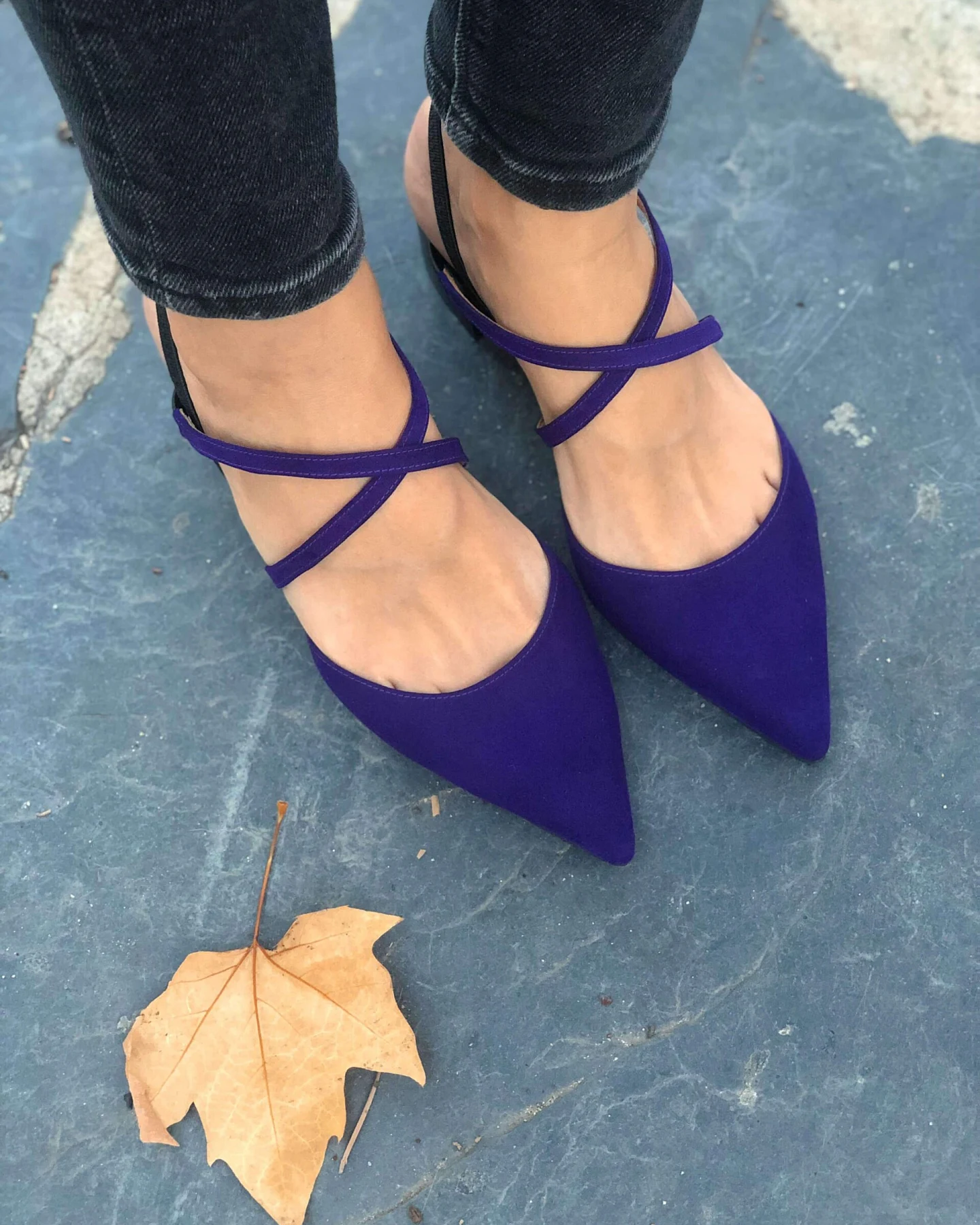 Momoc Damen vegan Sandalen Cairo Viola Midi Lila – Ansicht 2