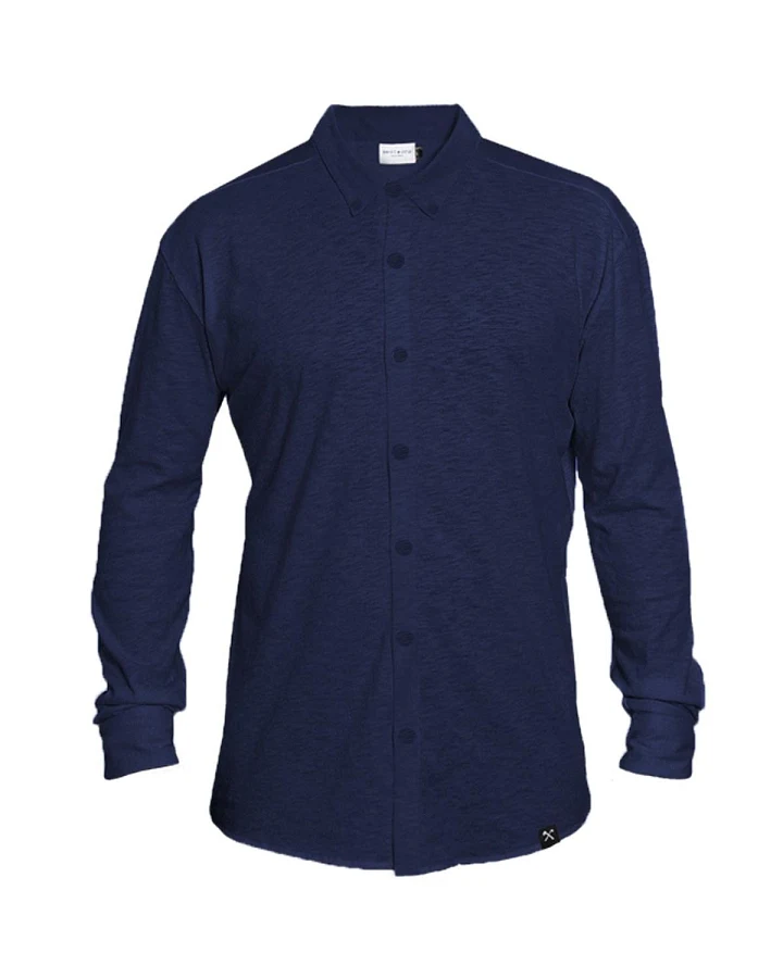 The Driftwood Tales Herren vegan Hemd Marine