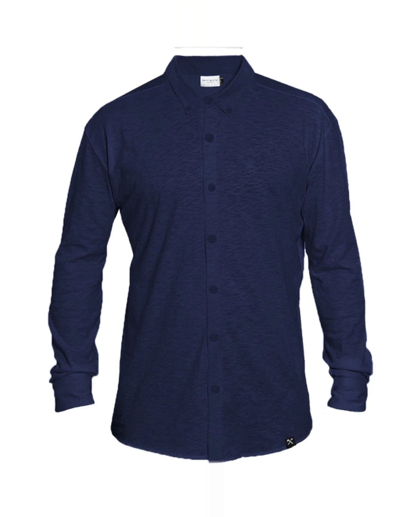 The Driftwood Tales Herren vegan Hemd Marine – Ansicht 2