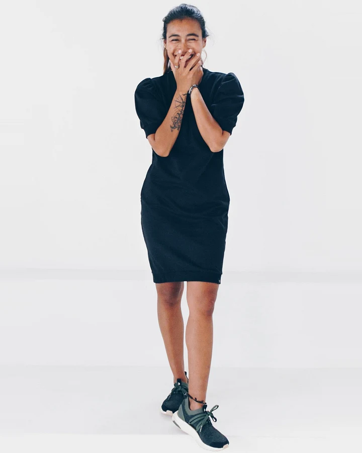 The Driftwood Tales Damen vegan Kleid Schwarz