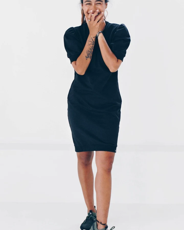 The Driftwood Tales Damen vegan Kleid Schwarz