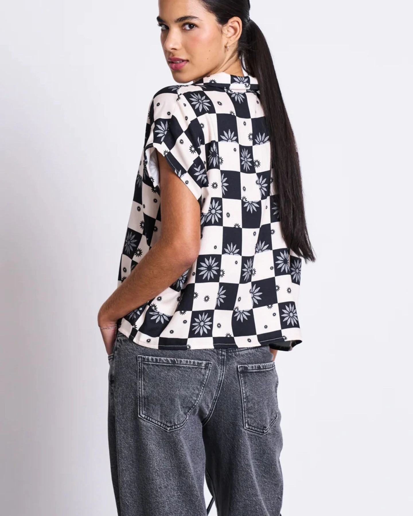 Bluse Tierra Floral Schwarz – Ansicht 2