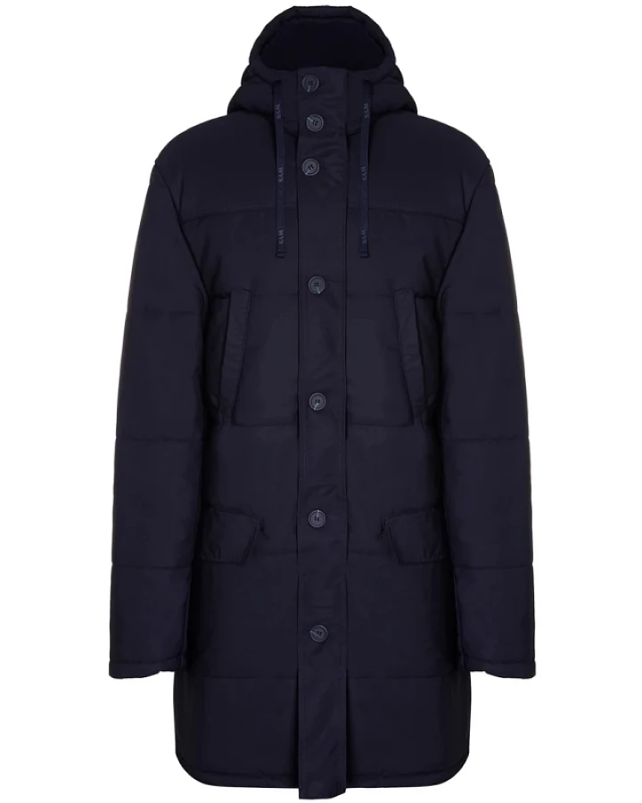 Will's Vegan Store Damen vegan Damen Wattierter Parka Dunkelblau