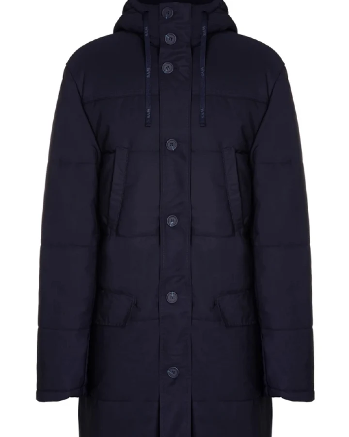 Will's Vegan Store Damen vegan Damen Wattierter Parka Dunkelblau