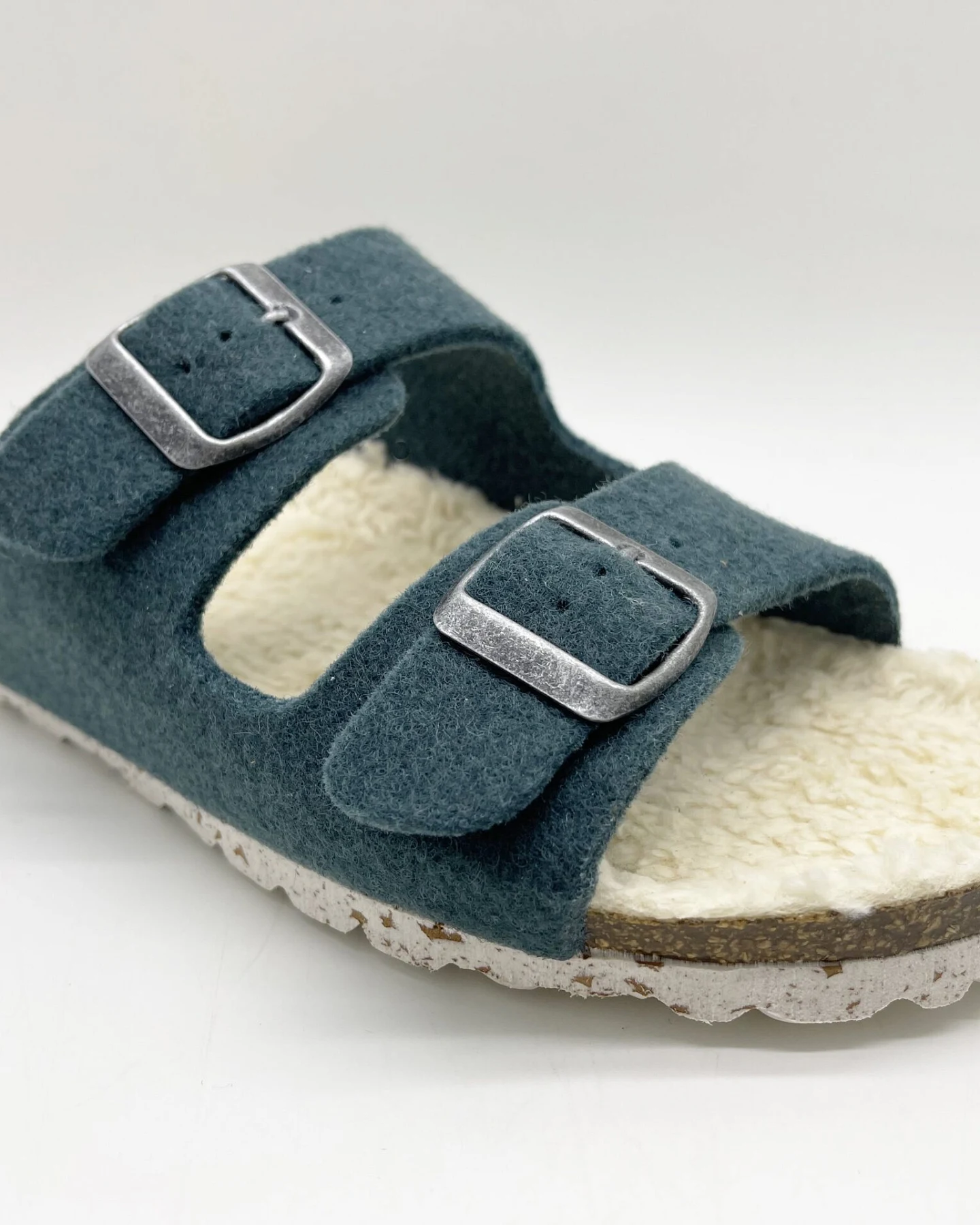 thies Damen vegan Hausschuhe Plüsch Oliv – Ansicht 2
