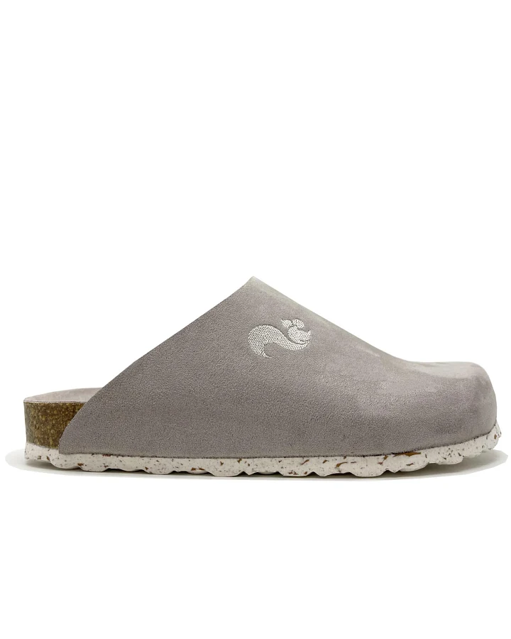 thies Damen vegan Pantoletten Vollgrau
