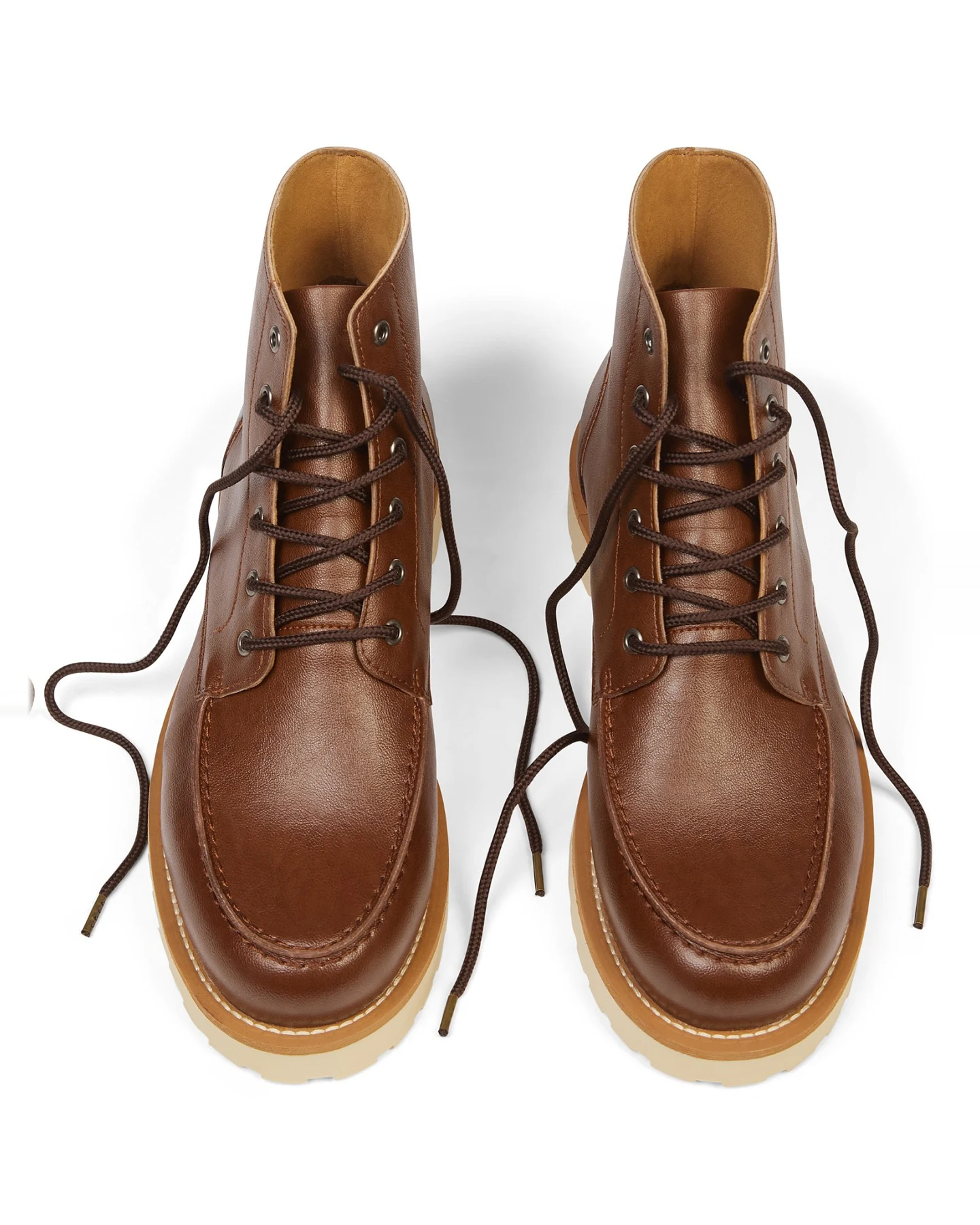 Will's Vegan Store Herren vegan Stiefel Low Rig Kastanie – Ansicht 2