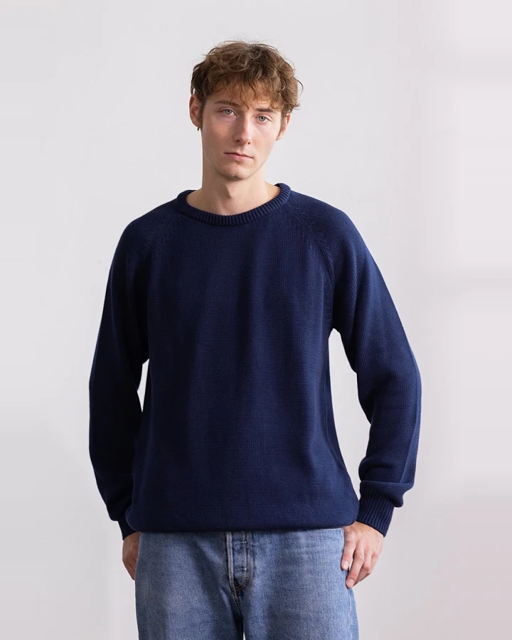 Hafendieb Herren vegan Strickpullover Smutje Navy