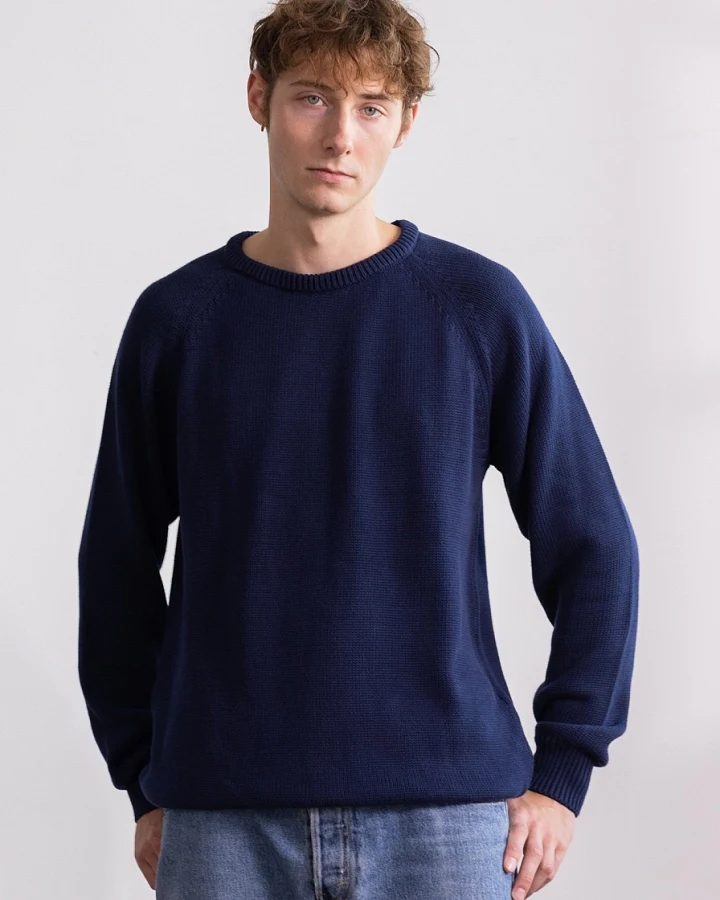 Hafendieb Herren vegan Strickpullover Smutje Navy