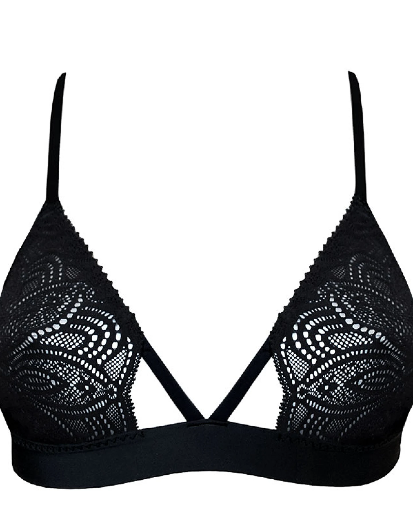Anekdot Damen vegan Triangel-Bh Earth Schwarz – Ansicht 2