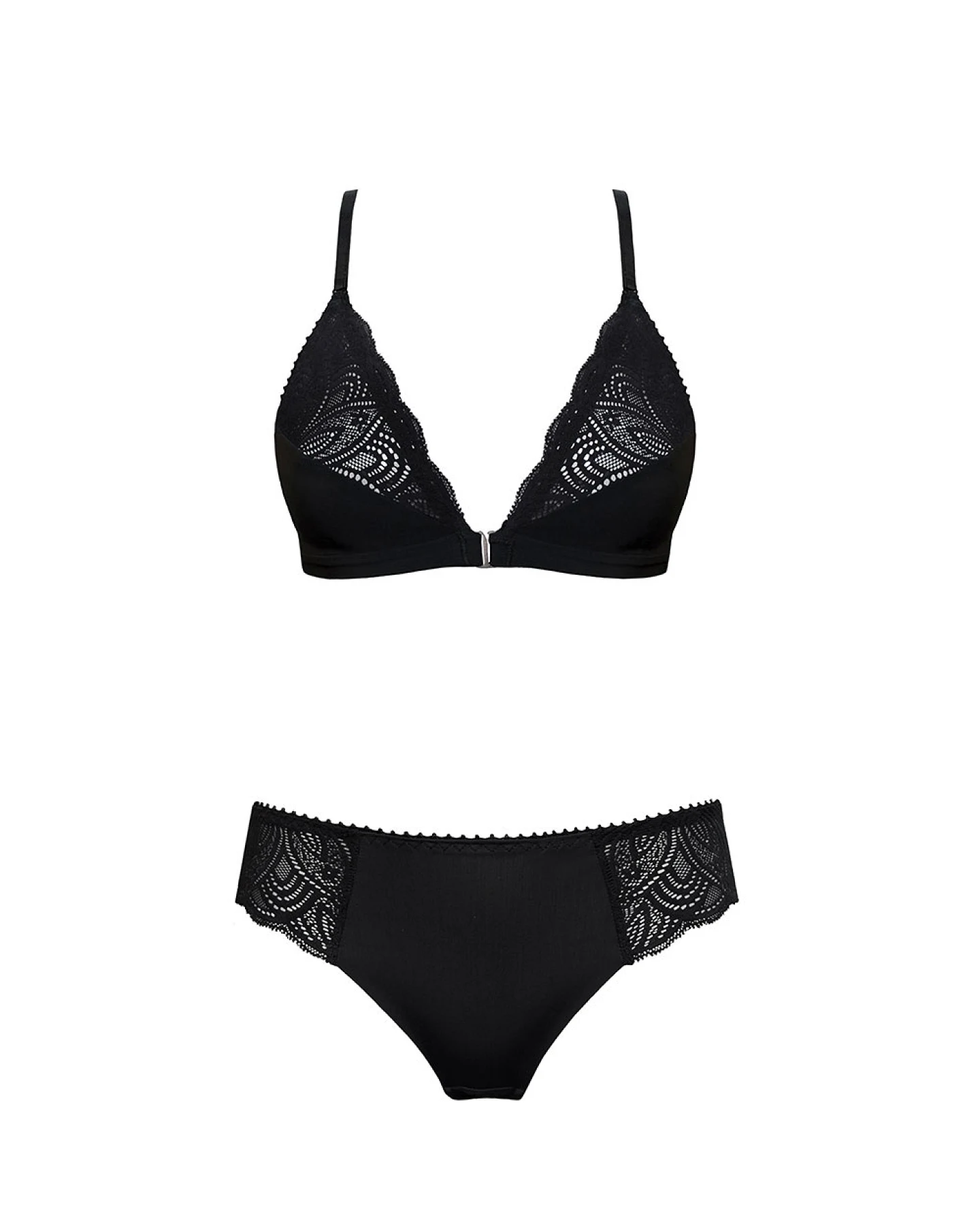 Anekdot Damen vegan Set Earth Schwarz Freche Slips & Bralette – Ansicht 2