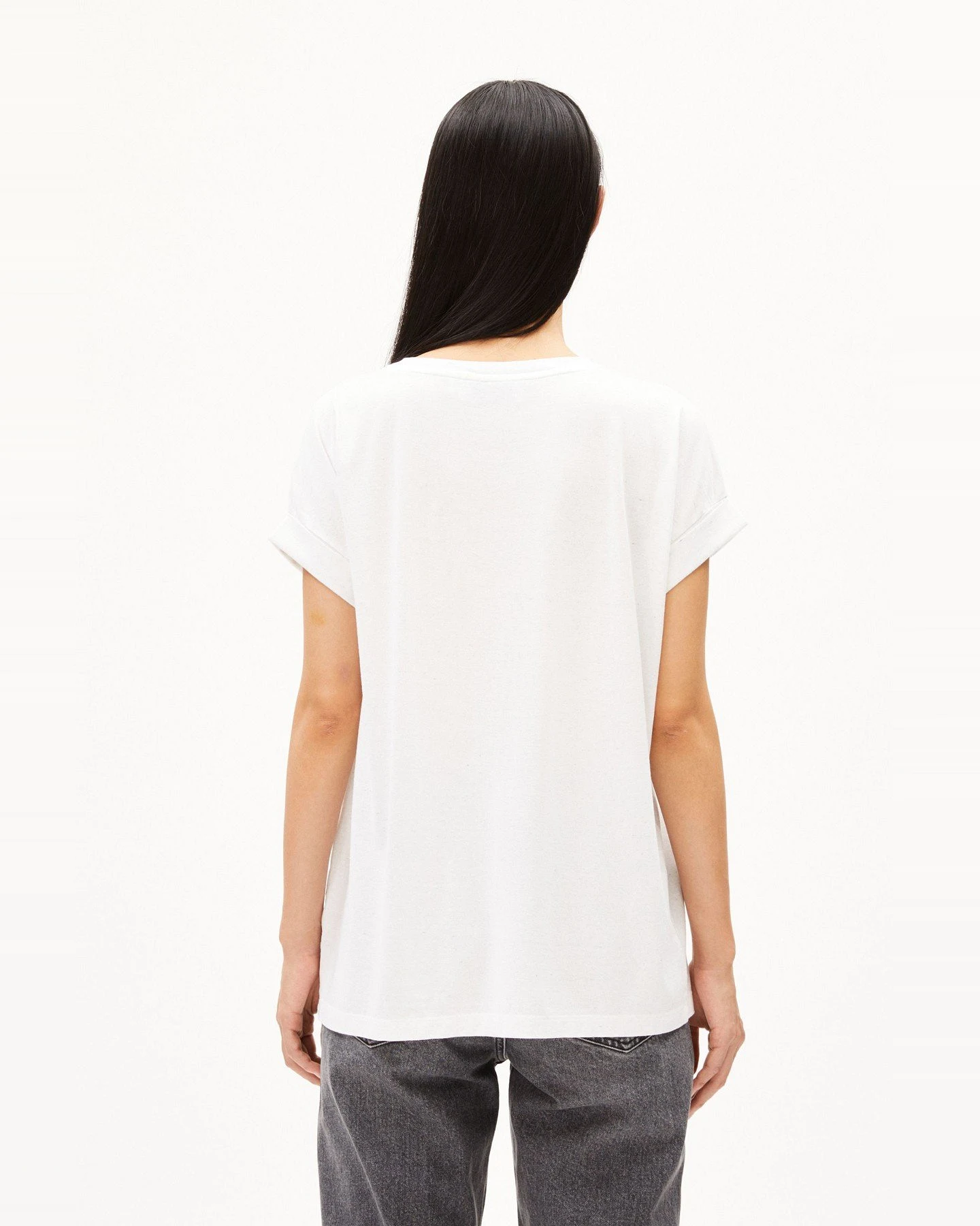 T-Shirt Idaara Circular Weiß – Ansicht 4