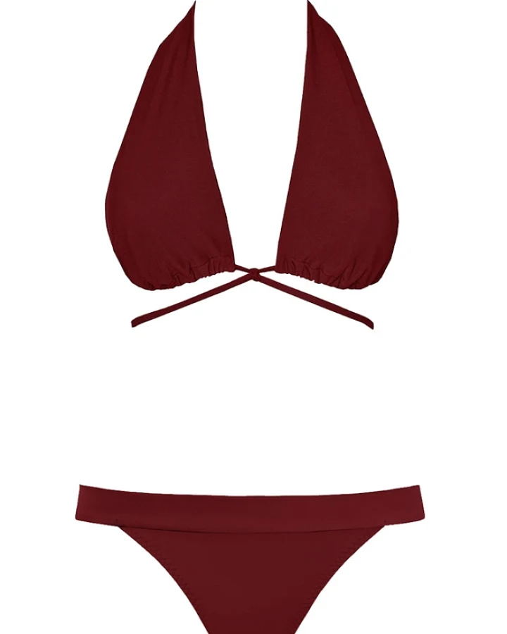 Anekdot Damen vegan Bikini Versatile + Cheeky Merlot