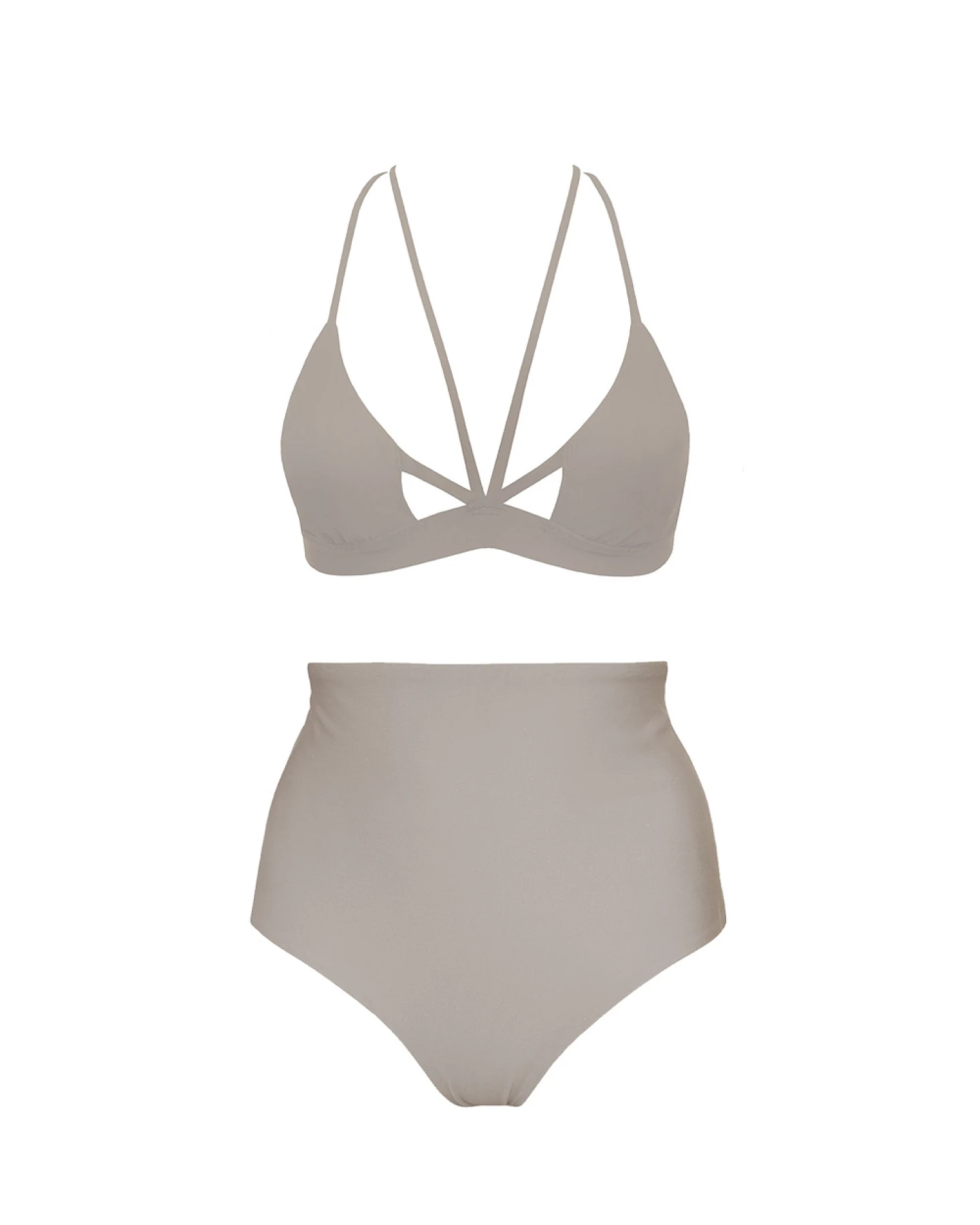 Anekdot Damen vegan Bikini Nova Core Beige Hohe Taille – Ansicht 2