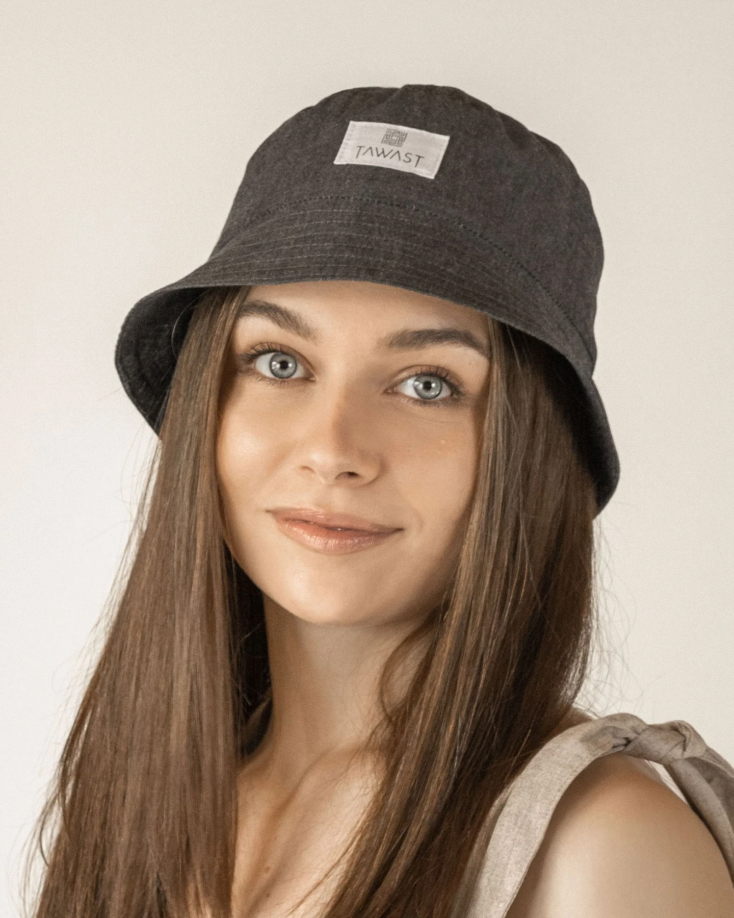 TAWAST Damen vegan Fischerhut Tundra Charcoal – Ansicht 2