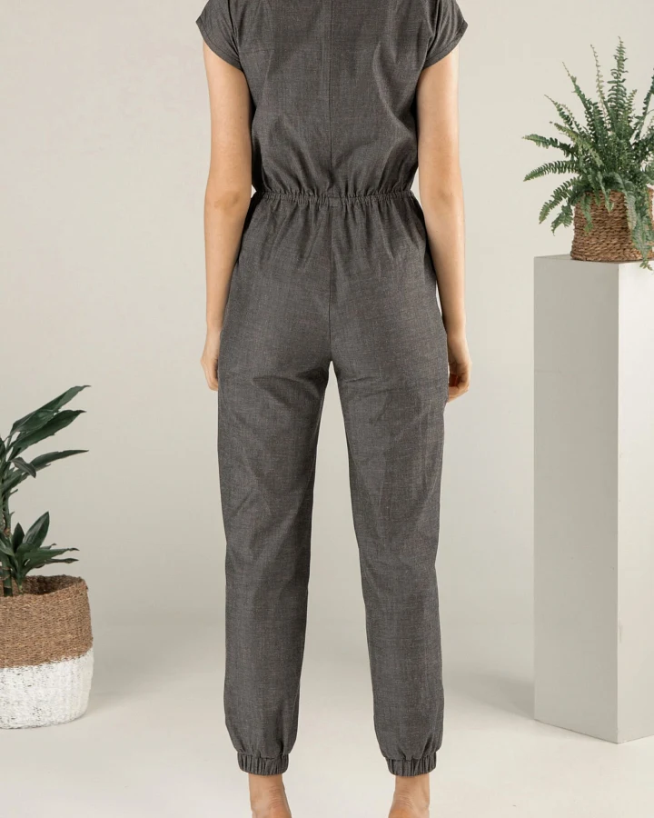 TAWAST Damen vegan Overall Mindful Warrior Charcoal
