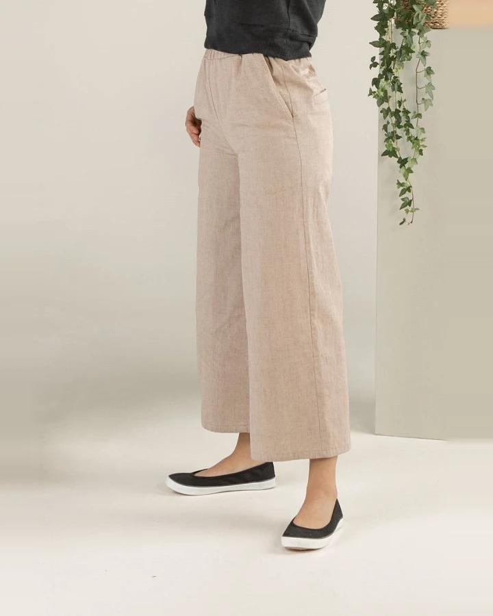 TAWAST Damen vegan Culottes Forest Whispers Haselnuss